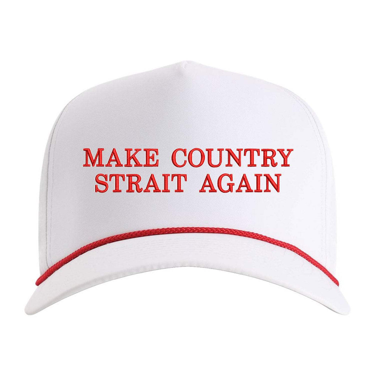 Make Country Strait Again Embroidered Rope Hat