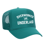 Overworked And Underlaid Foam Trucker Hat - Jade