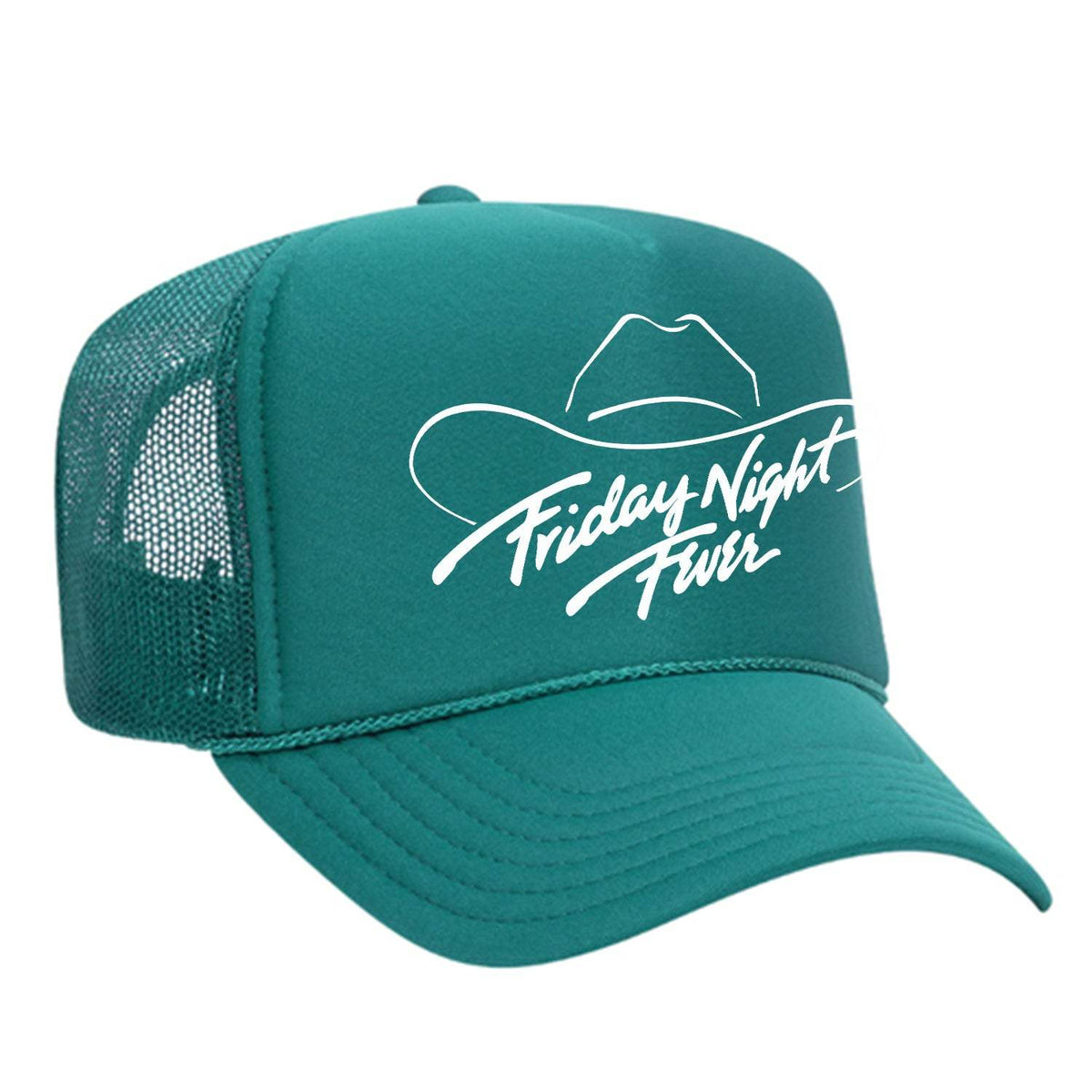 Friday Night Fever Foam Trucker Hat - Jade