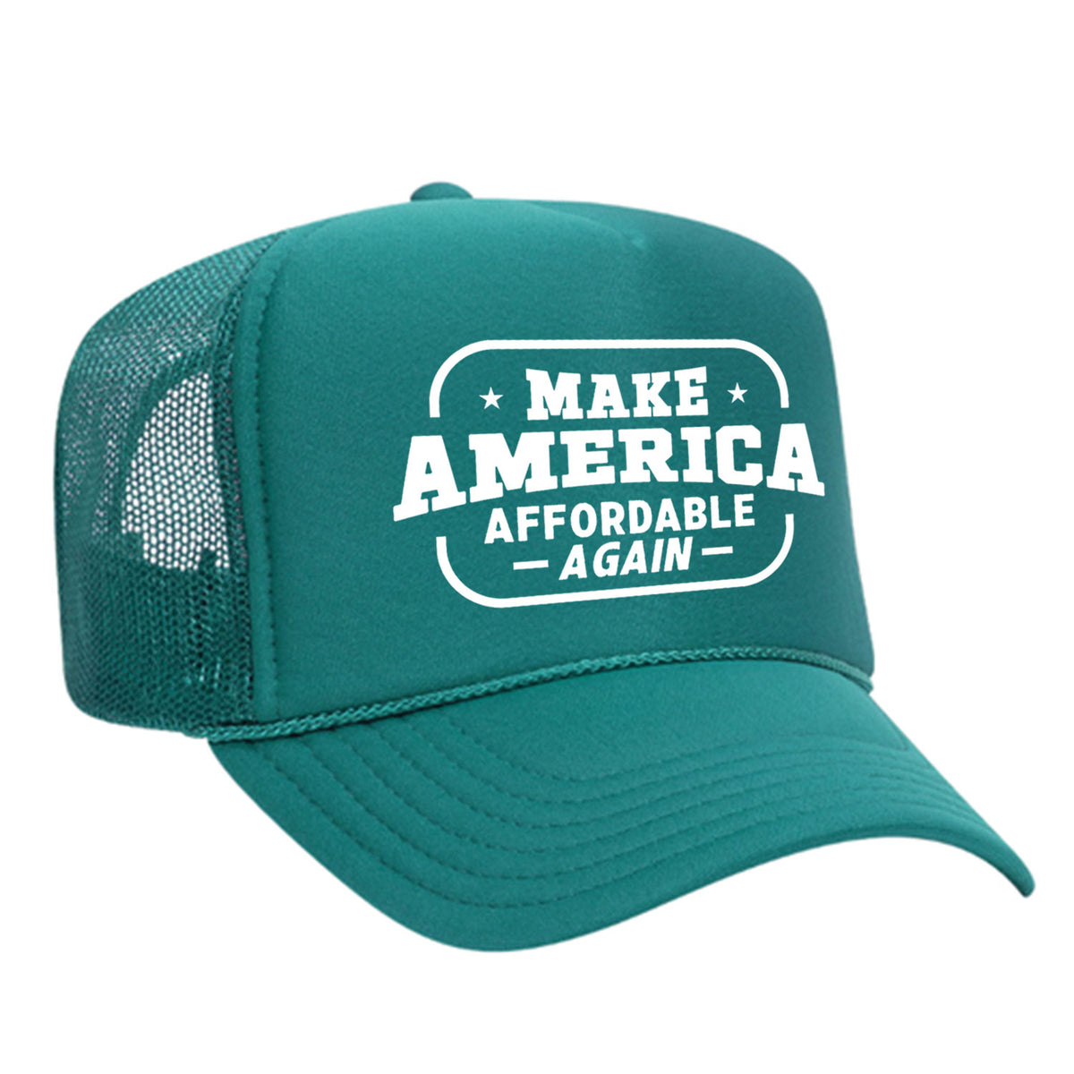 Make America Affordable Again Foam Trucker Hat - Jade