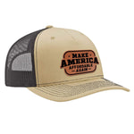 Make America Affordable Again Classic Trucker Hat - Khaki / Coffee