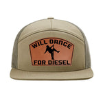 Will Dance For Diesel 7 Panel Hat - Khaki / Loden