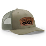 Make Country Outlaw Again Leather Patch Hat - Khaki / Loden