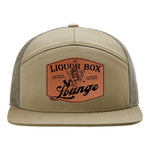 The Liquor Box Lounge 7 Panel Hat - Khaki / Loden