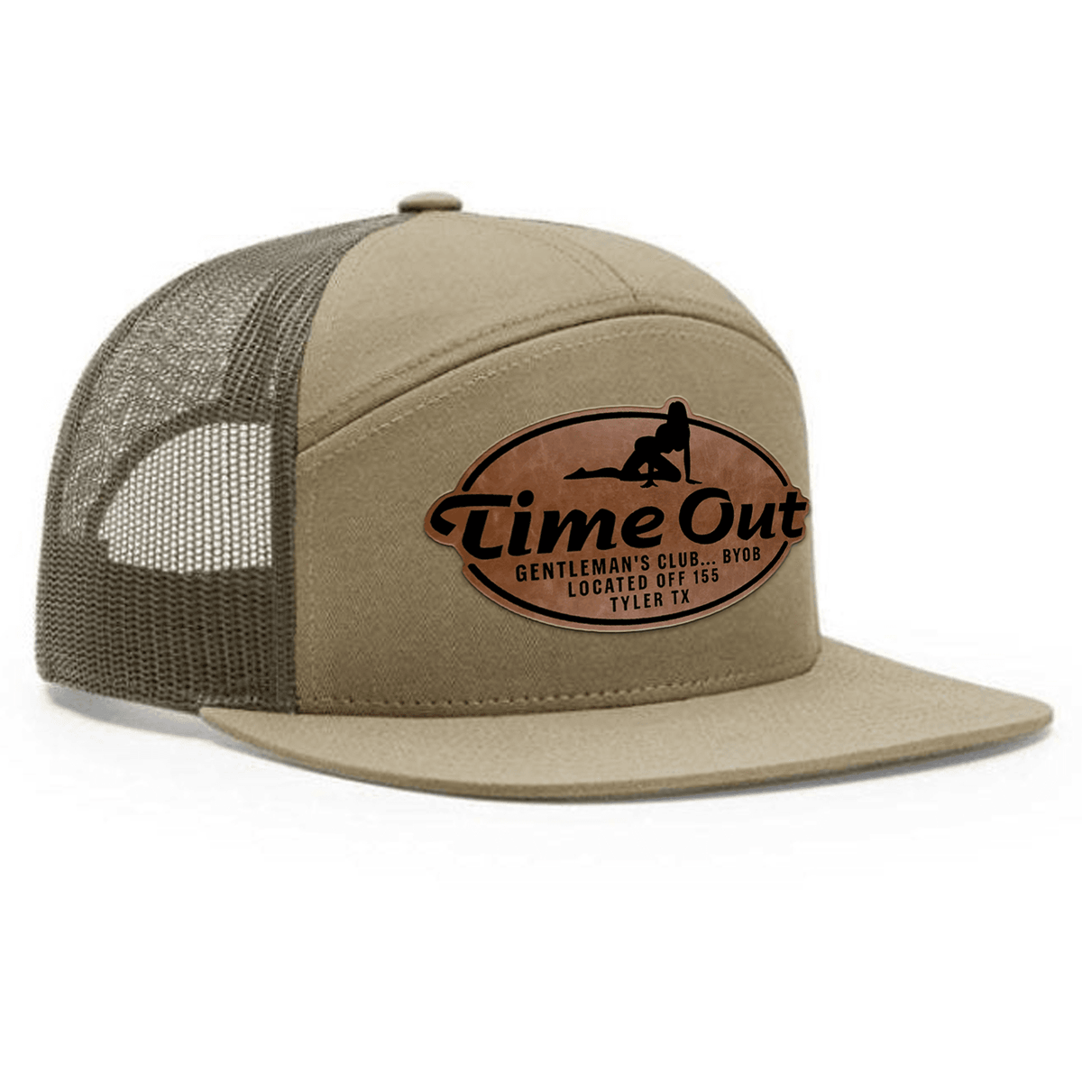 Time Out Gentleman's Club 7 Panel Hat - Khaki / Loden
