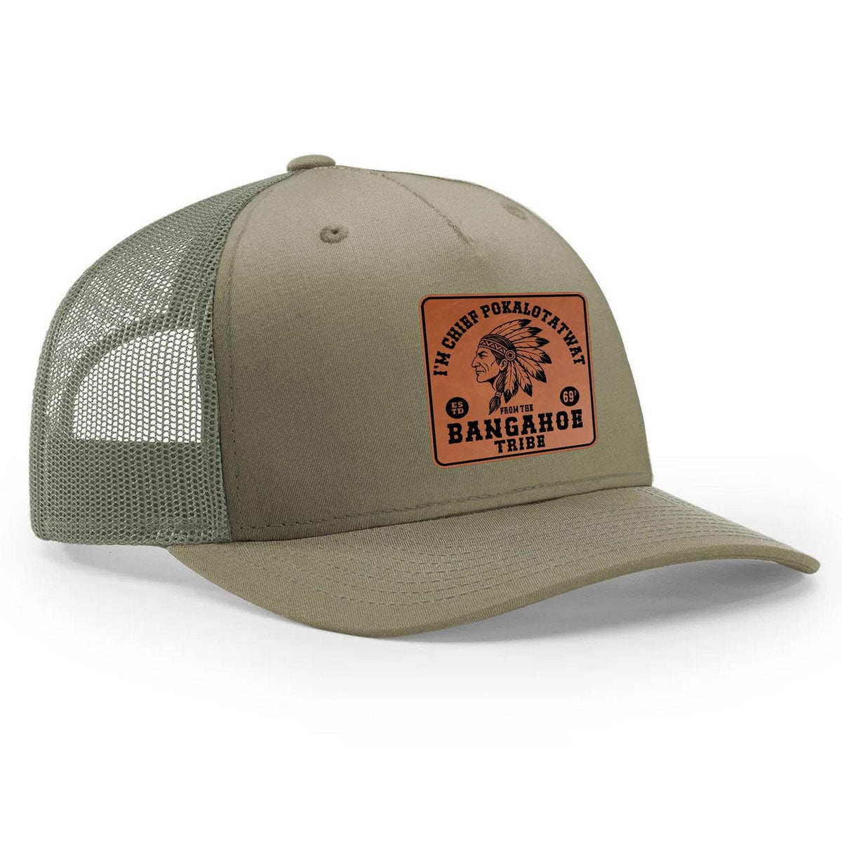 Chief Pokalotatwat Classic Trucker Hat - Khaki / Loden