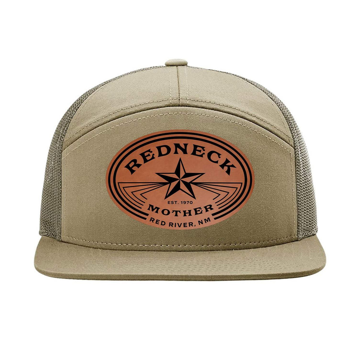 Redneck Mother 7 Panel Hat - Khaki / Loden