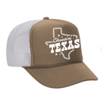 Choosin' Texas Foam Trucker Hat - Khaki / White