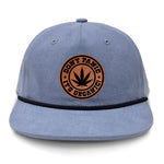 Don't Panic It's Organic Flat Bill Rope Leather Patch Hat