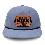 Make America Affordable Again Flat Bill Rope Leather Patch Hat