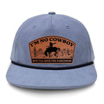 I'm NoCowboy Flat Bill Rope Leather Patch Hat