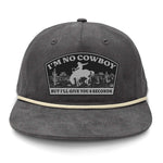 I'm NoCowboy Flat Bill Rope Leather Patch Hat