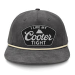 I Like My Cooter Tight Flat Bill Rope Leather Patch Hat
