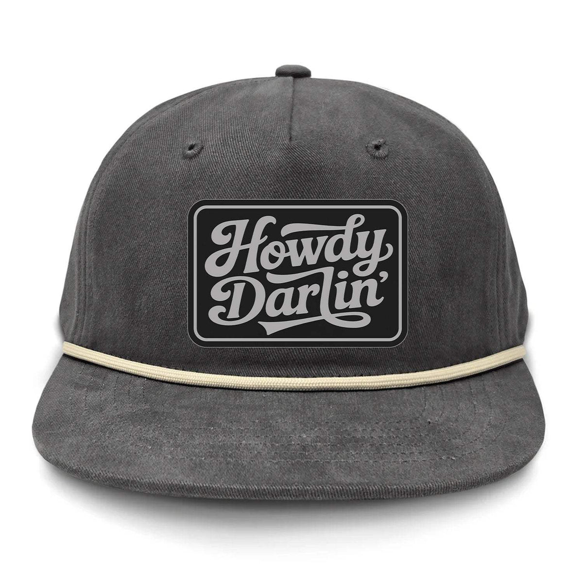 Howdy Darlin' Flat Bill Rope Leather Patch Hat