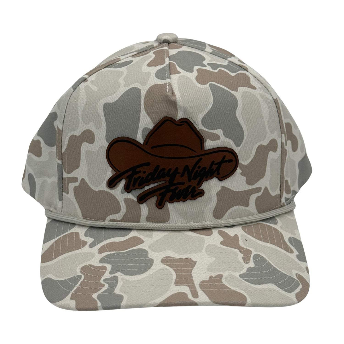 Friday Night Fever Leather Patch Hat SALE - Light Camo