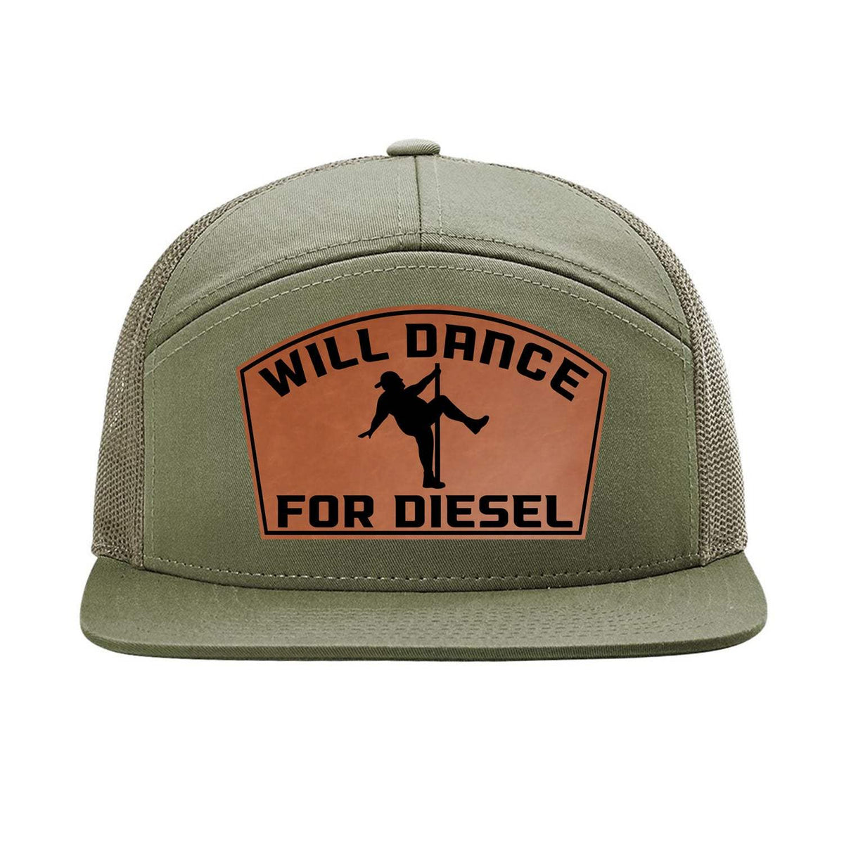 Will Dance For Diesel 7 Panel Hat - Loden