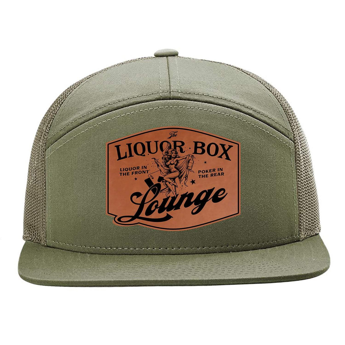 The Liquor Box Lounge 7 Panel Hat - Loden