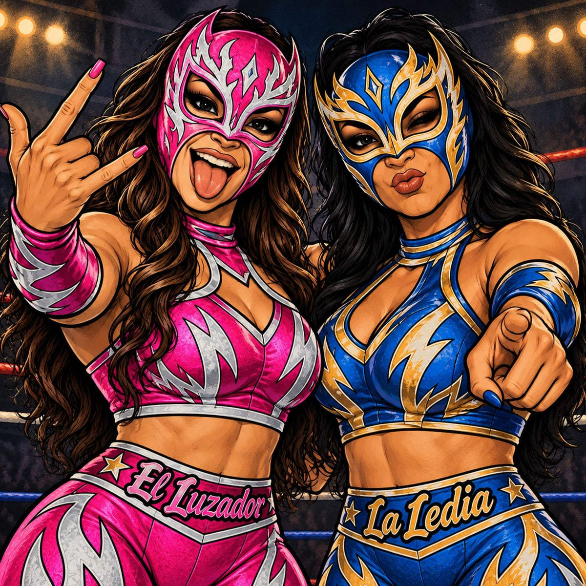 Luz and Ledia of the Bad Ass Hat Co team