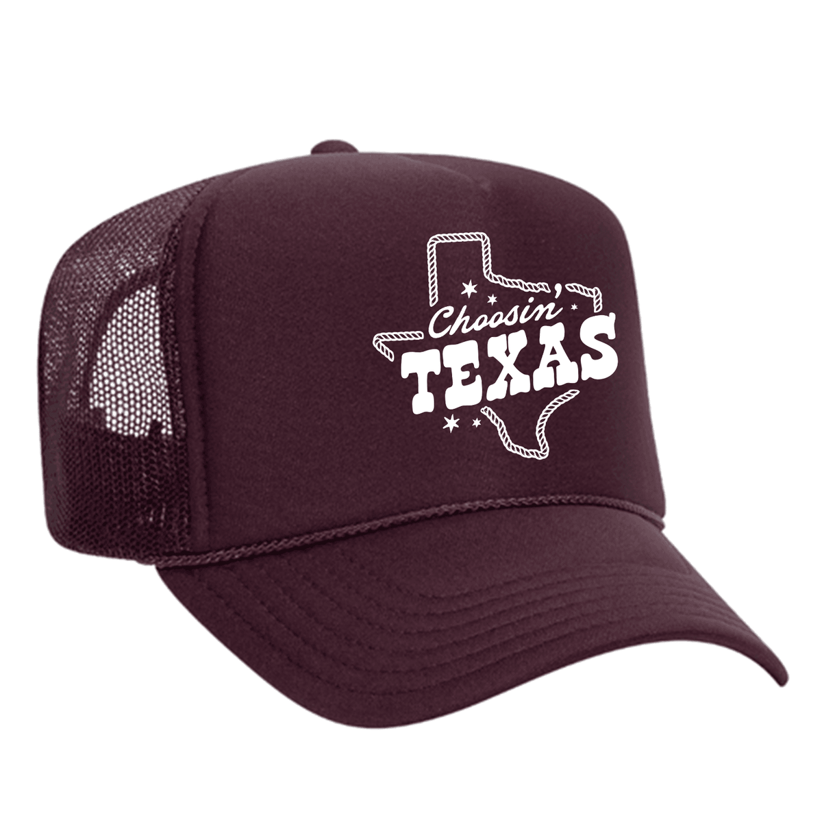 Choosin' Texas Foam Trucker Hat - Maroon