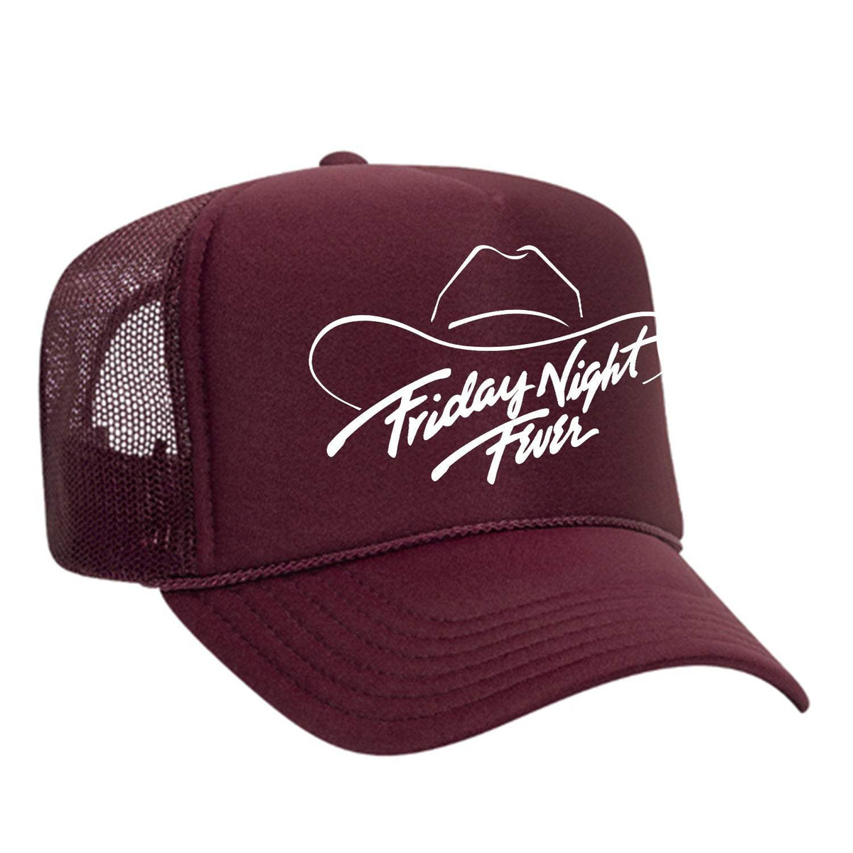 Friday Night Fever Foam Trucker Hat - Maroon