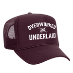 Overworked And Underlaid Foam Trucker Hat - Maroon