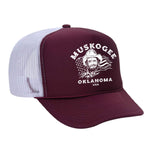 Haggard Old Flag Foam Trucker Hat - Maroon / White