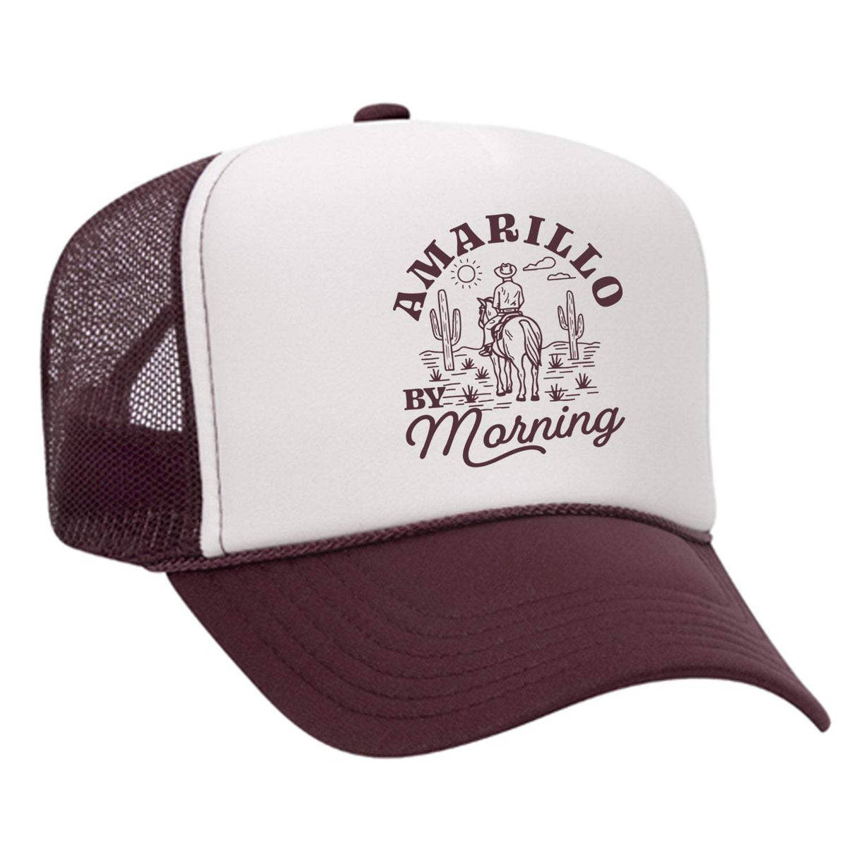 Amarillo By Morning Foam Trucker Hat - Maroon / White