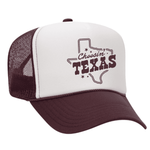 Choosin' Texas Foam Trucker Hat - Maroon / White