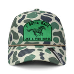 I Gotta Race Like A Piss Horse Performance Leather Patch Hat
