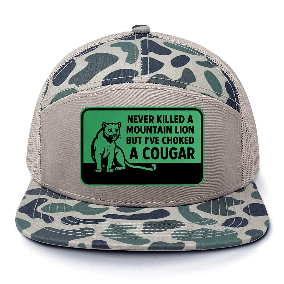 Choked A Cougar 7 Panel Hat - Marsh