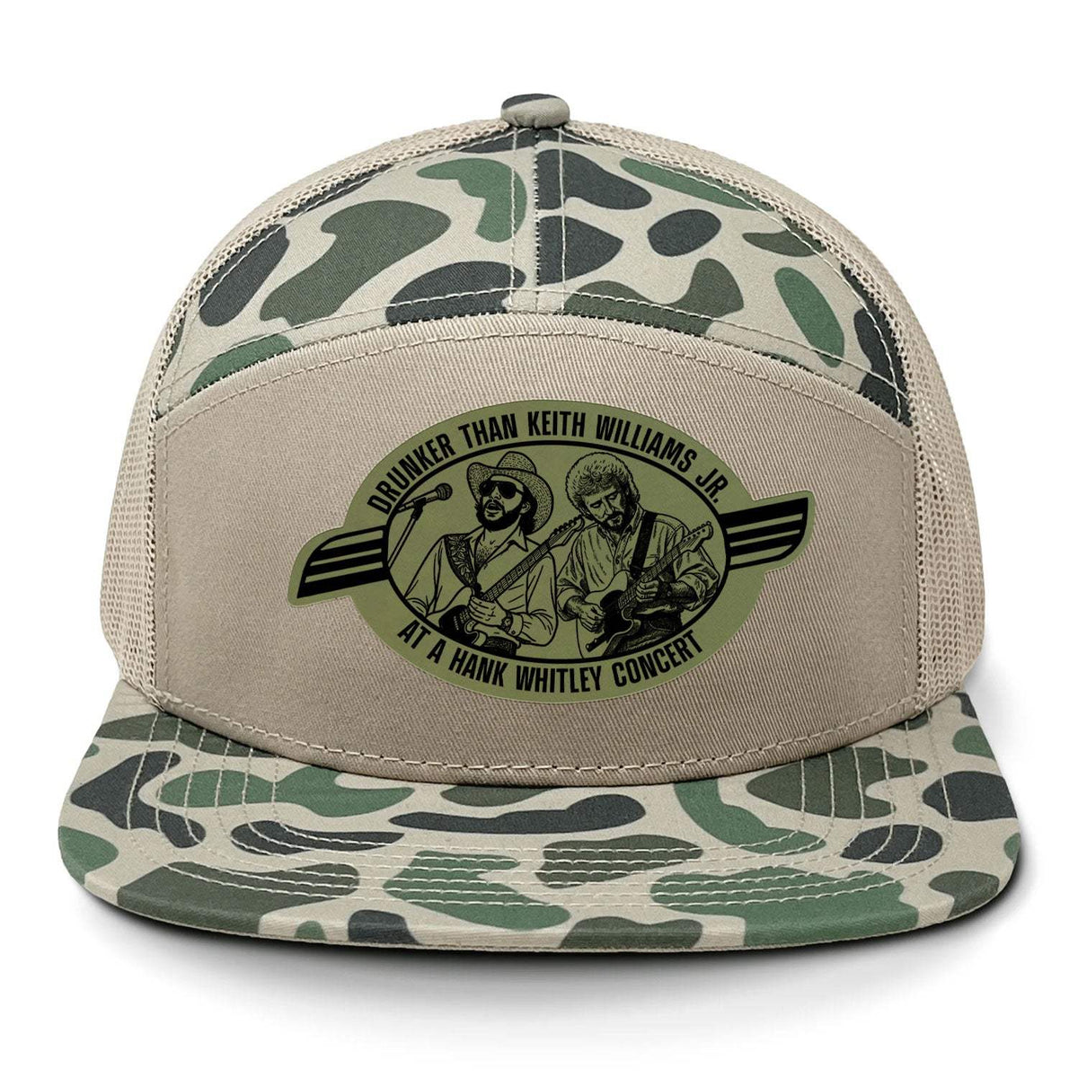 Hank Whitley 7 Panel Hat - Marsh