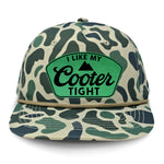 I Like My Cooter Tight Flat Bill Rope Leather Patch Hat