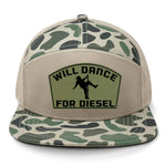 Will Dance For Diesel 7 Panel Hat - Marsh