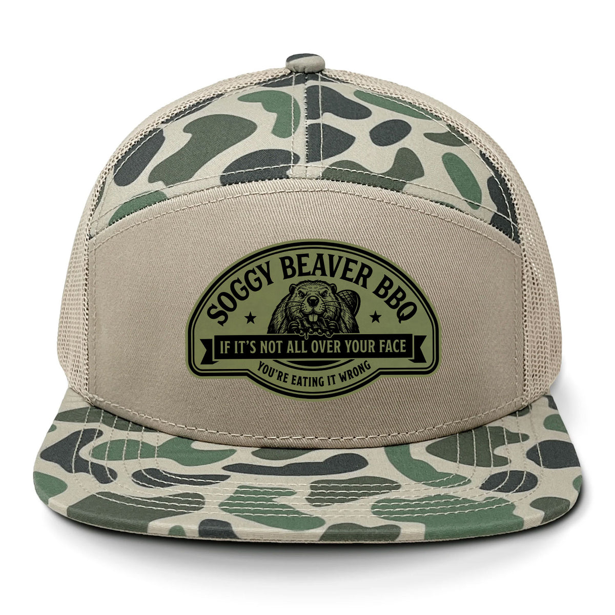 Soggy Beaver BBQ 7 Panel Hat