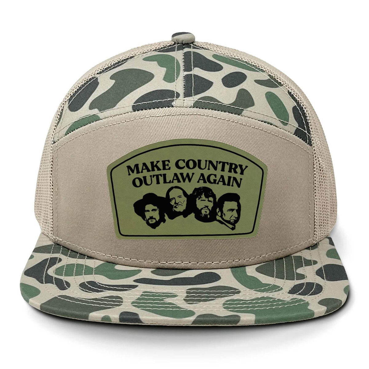 Make Country Outlaw Again 7 Panel Hat - Marsh