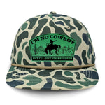 I'm NoCowboy Flat Bill Rope Leather Patch Hat - Marsh