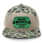 Make America Affordable Again 7 Panel Camo Hat - Marsh