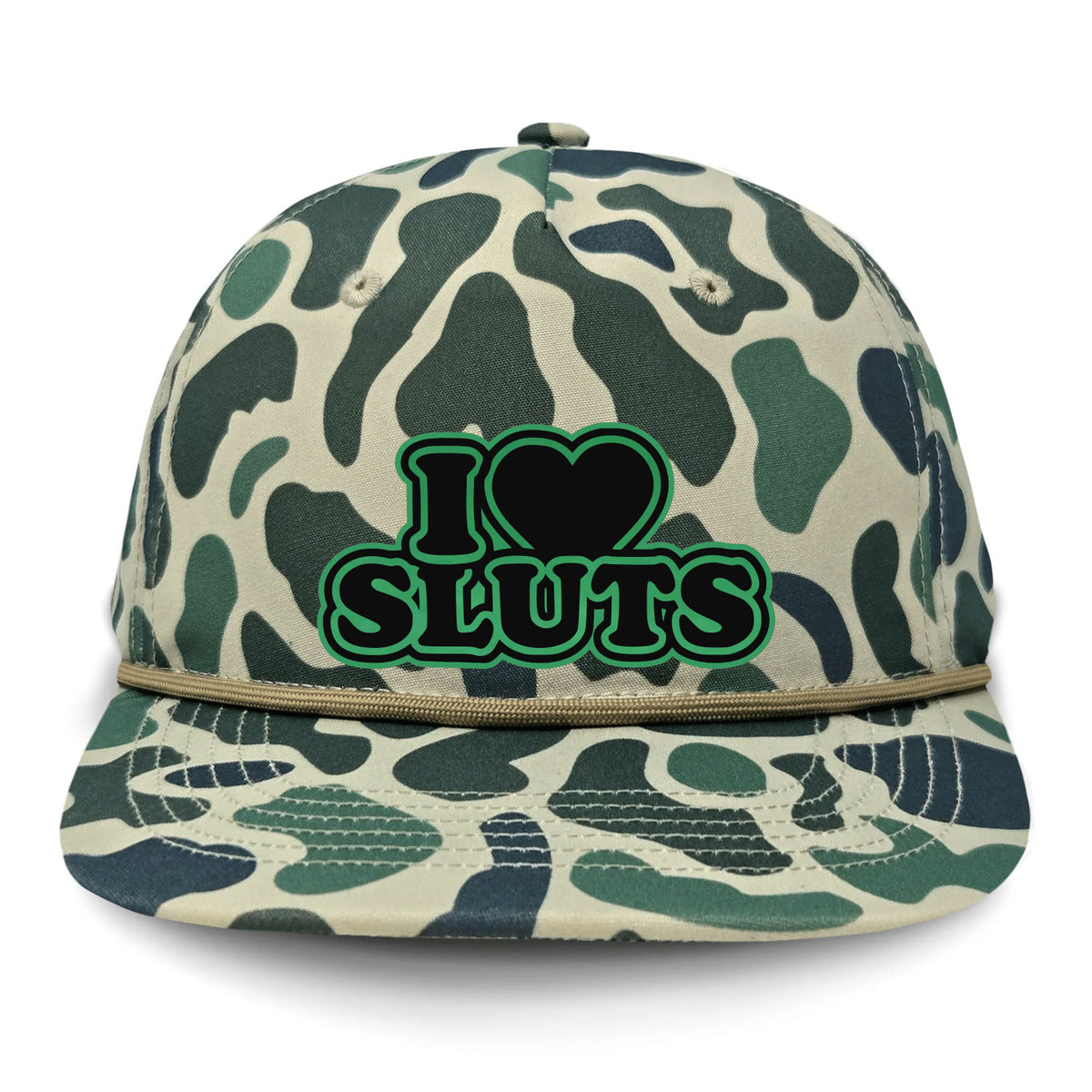 I Love Sluts Flat Bill Rope