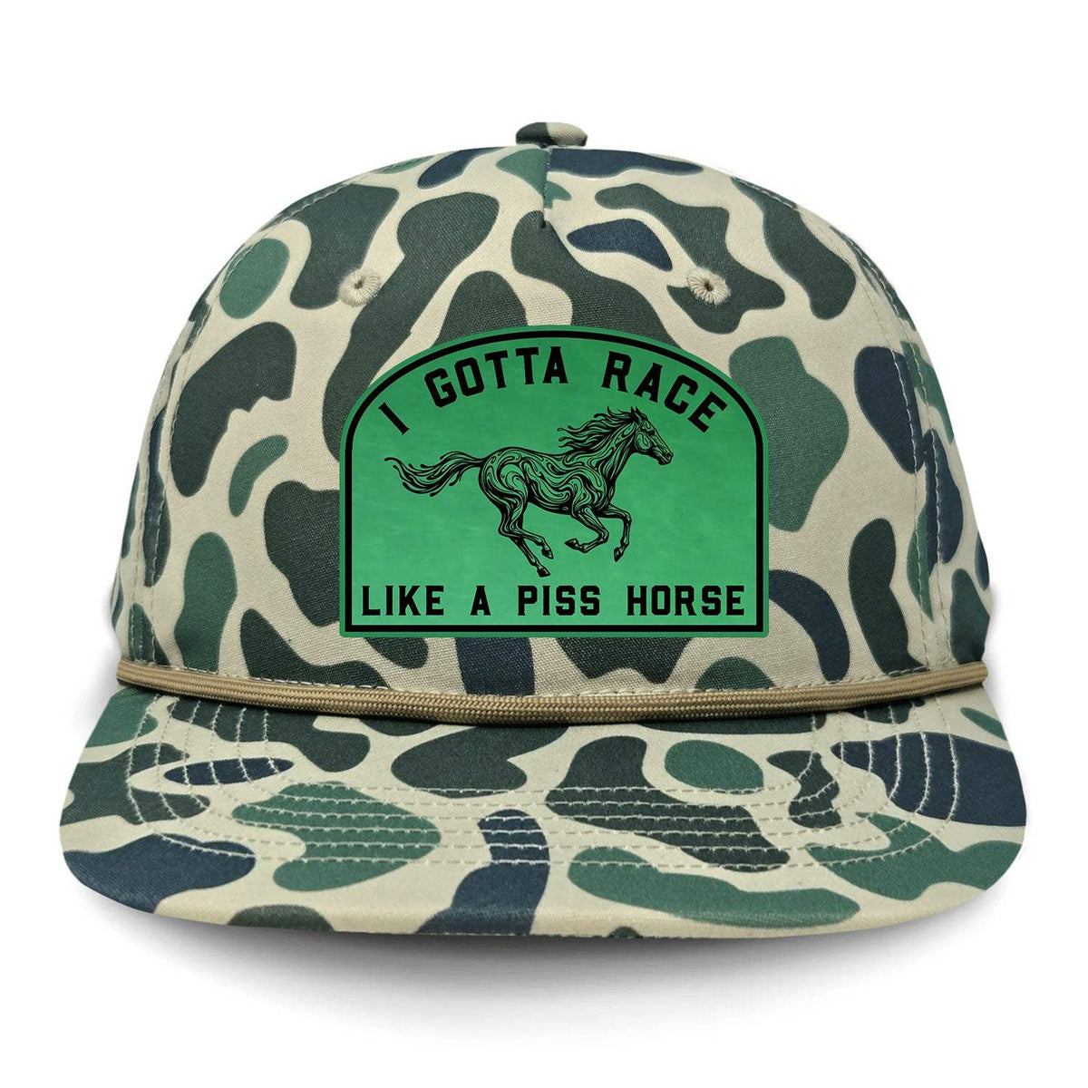 I Gotta Race Like A Piss Horse Classic Trucker Hat - Marsh