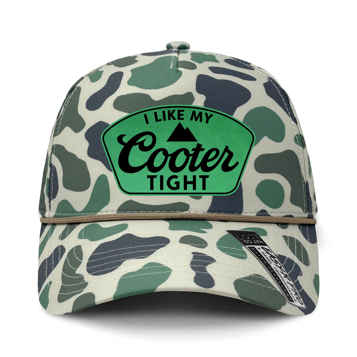 I Like My Cooter Tight Performance Leather Patch Hat