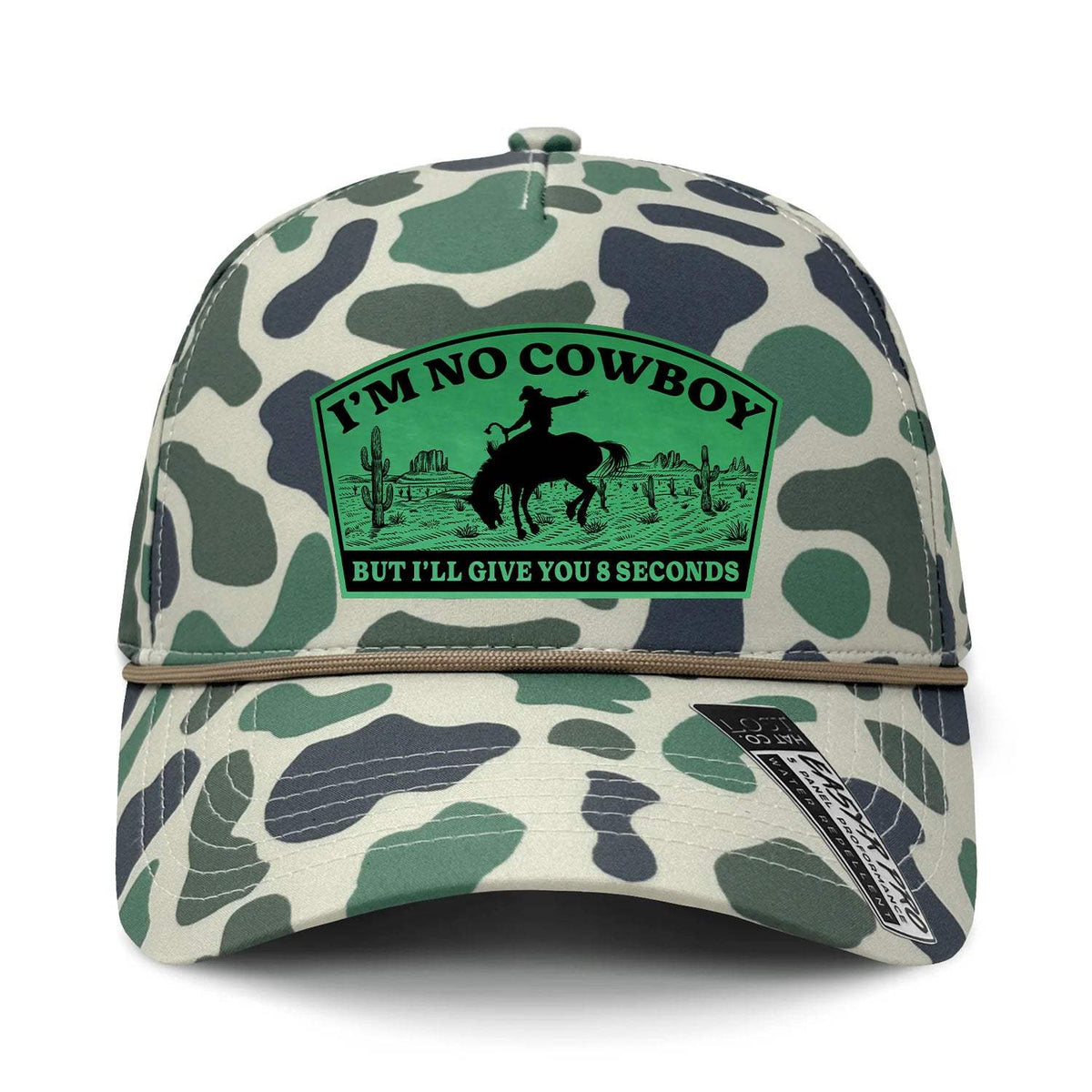 I'm No Cowboy Performance Leather Patch Hat - Marsh