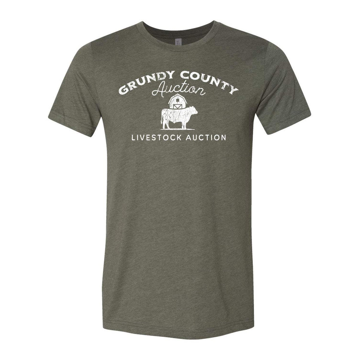 Grundy County Auction Tee - Military Green