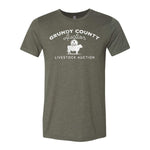 Grundy County Auction Tee - Military Green