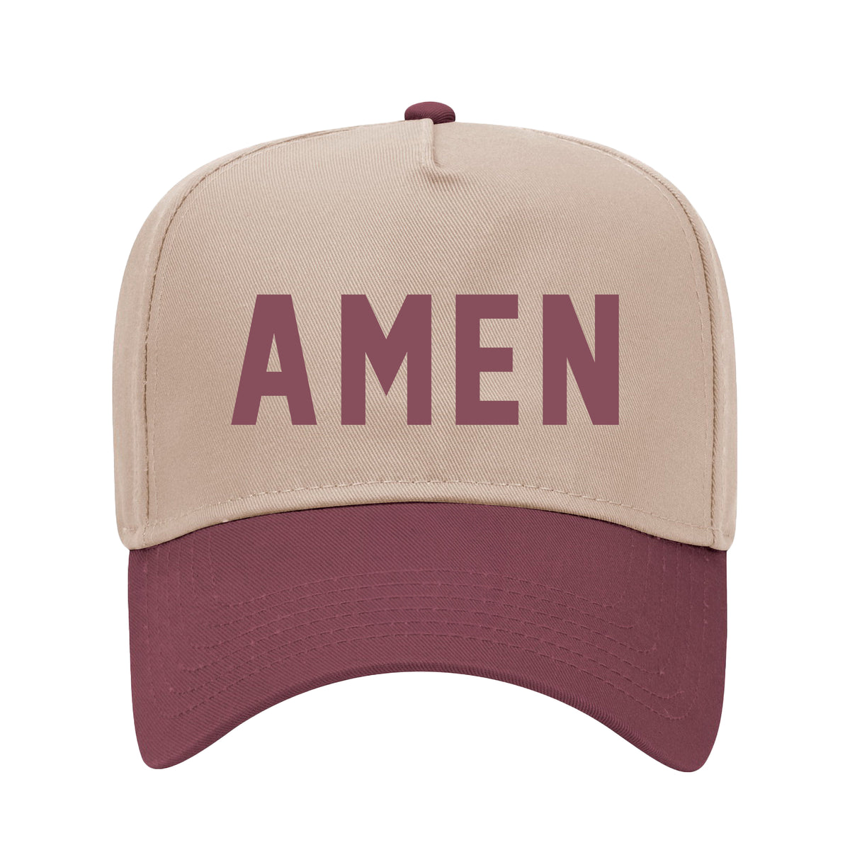 Amen Two-Tone Embroidered Hat