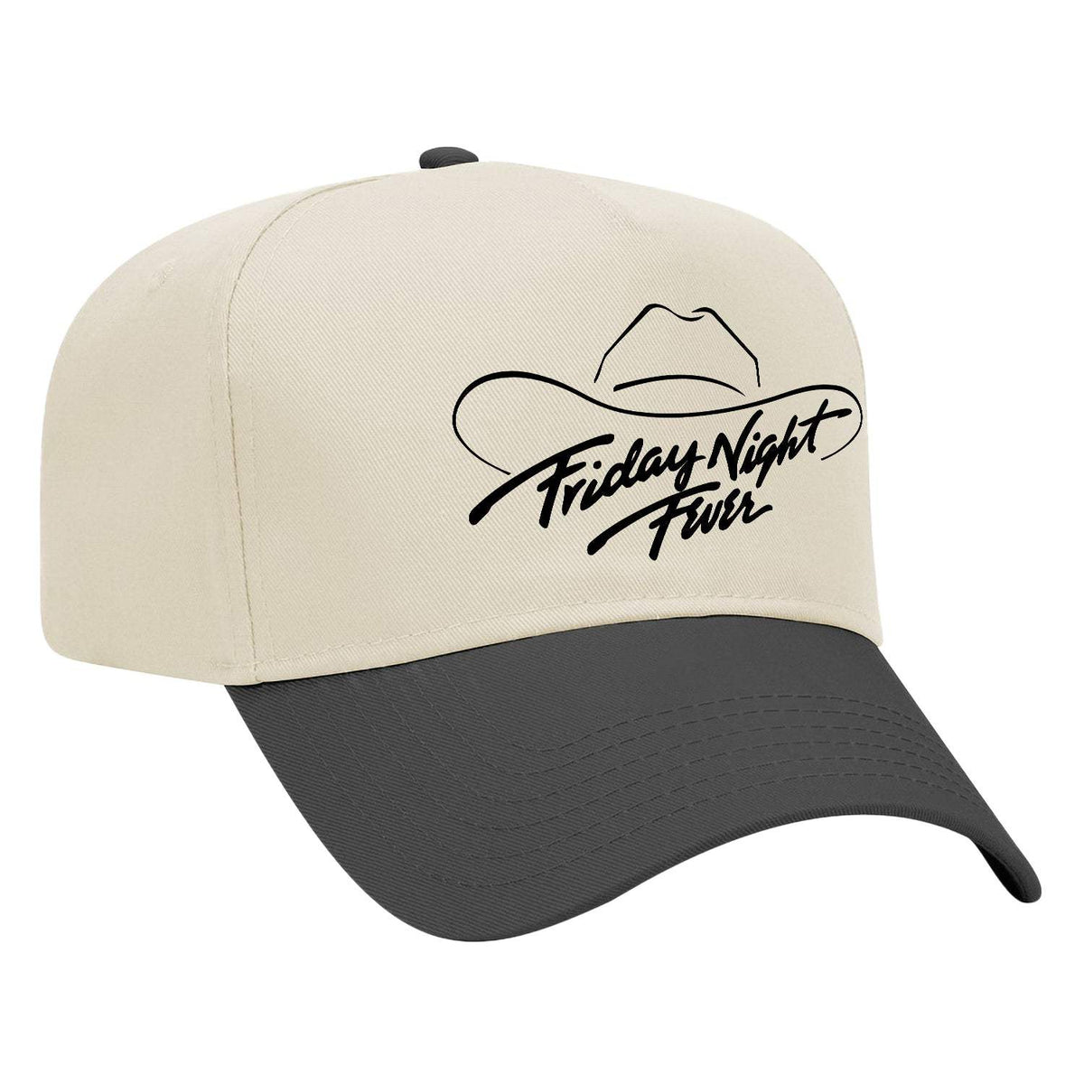 Friday Night Fever Two Tone Hat - Natural / Black