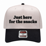 Just Here For The Snacks Embroidered Hat
