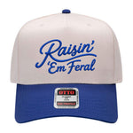 Raisin' 'Em Feral Embroidered Hat - Natural / Blue