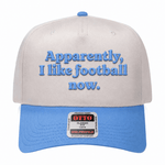 Apparently, I Like Football Embroidered Hat - Natural / Colorado / Blue