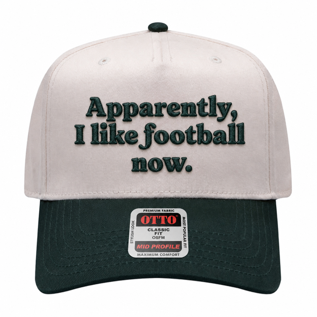 Apparently, I Like Football Embroidered Hat