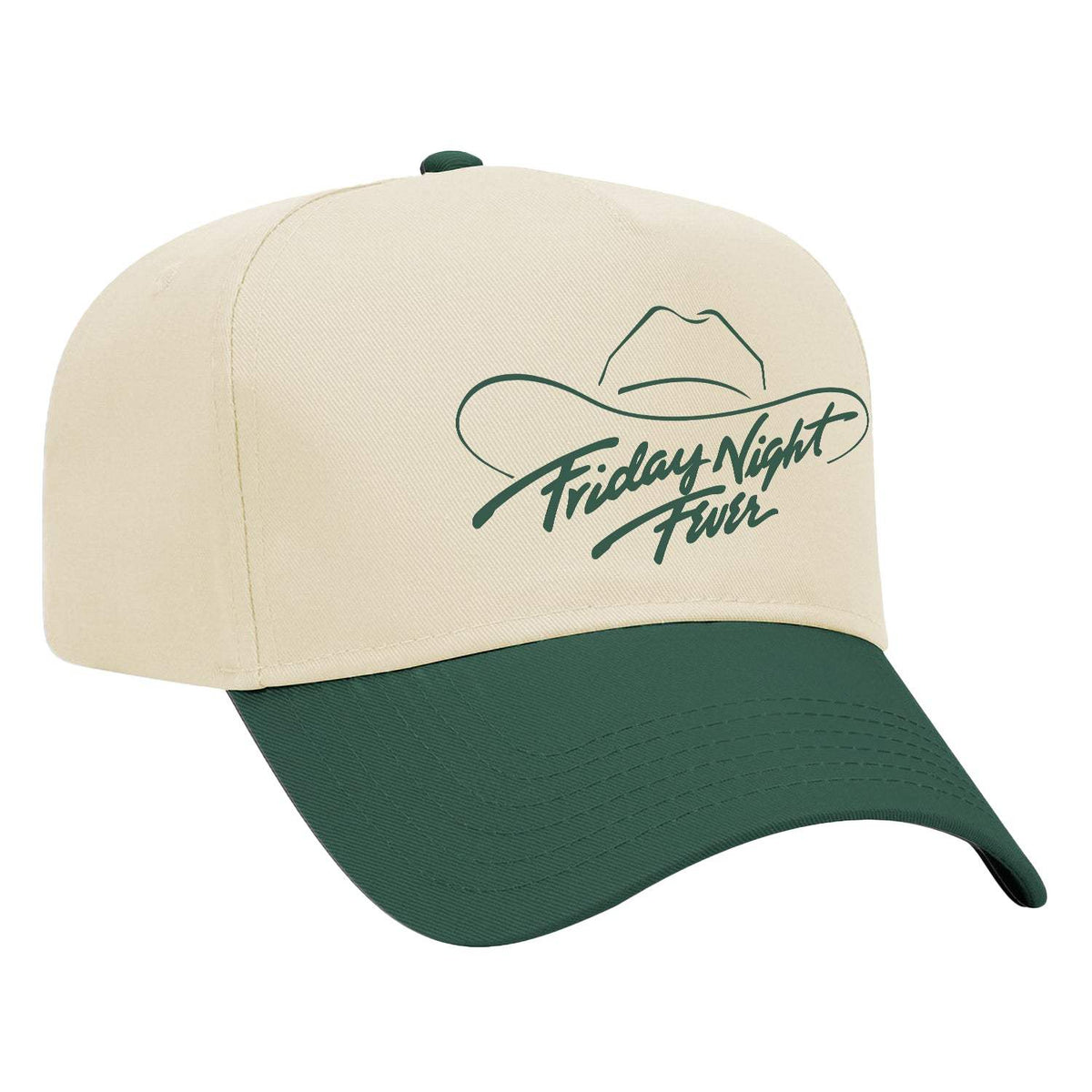 Friday Night Fever Two Tone Hat - Natural / Green